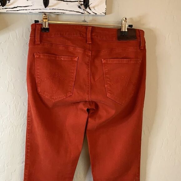 LEVEL 99 red denim four pocket pants Janice ultra skinny style size 26 - Picture 7 of 10
